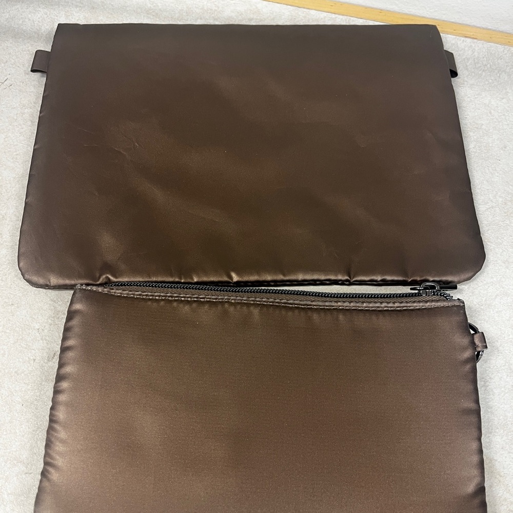 Lug Bag Set - Quilted Chocolate Brown Tenor Crossbody Bag with Matching Pouches - Picture 9 of 11